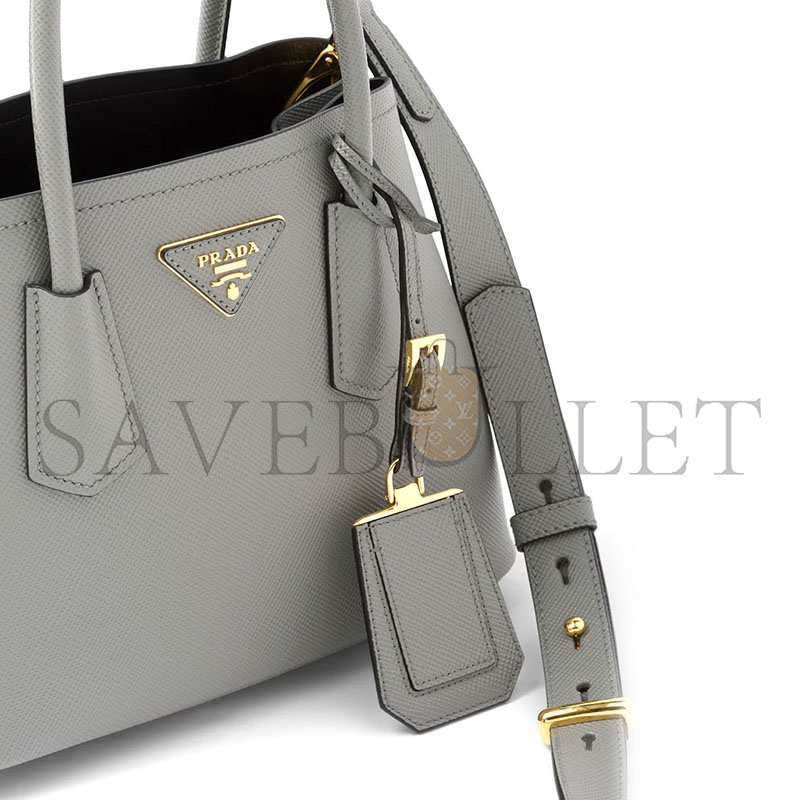 PRADA SMALL PRADA DOUBLE SAFFIANO LEATHER BAG 1BG443 01 (25*18.5*12.5cm) PRADA SMALL PRADA DOUBLE SAFFIANO LEATHER BAG 1BG443 01 (25*18.5*12.5cm)